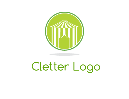 circus tent in circle logo