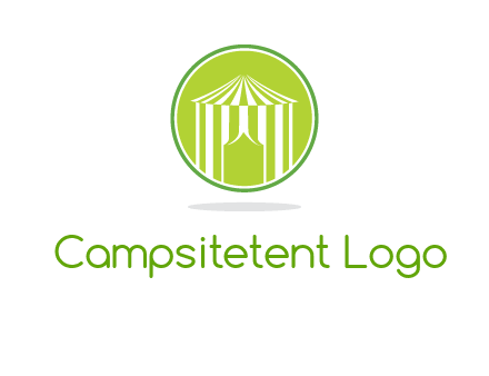 circus tent in circle logo