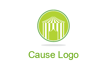 circus tent in circle logo