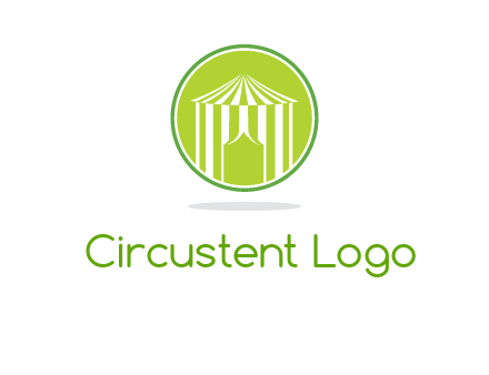 circus tent in circle logo