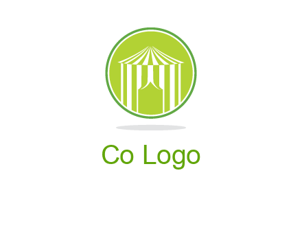 circus tent in circle logo