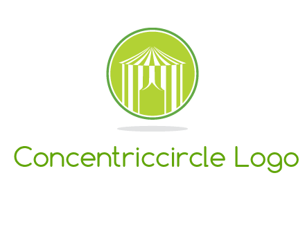 circus tent in circle logo