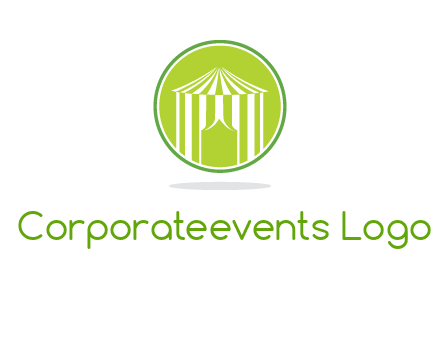circus tent in circle logo