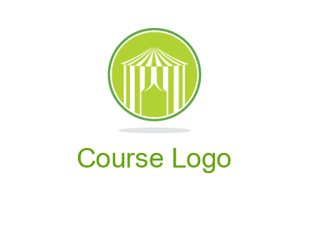circus tent in circle logo