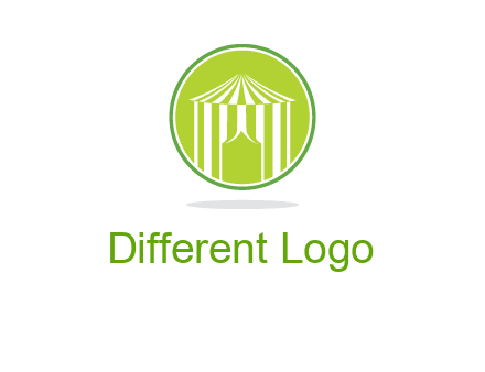circus tent in circle logo