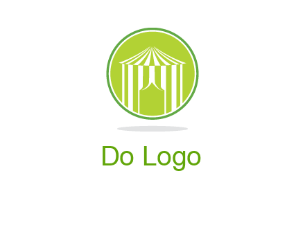 circus tent in circle logo