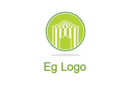 circus tent in circle logo