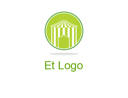 circus tent in circle logo
