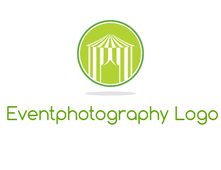 circus tent in circle logo