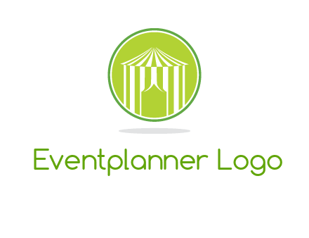 circus tent in circle logo