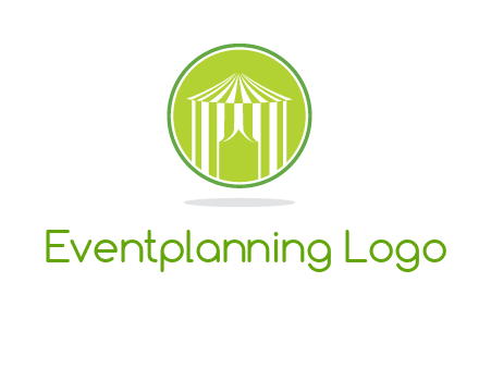 circus tent in circle logo