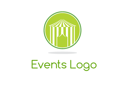 circus tent in circle logo