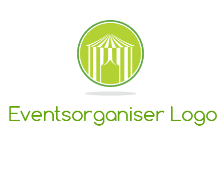 circus tent in circle logo