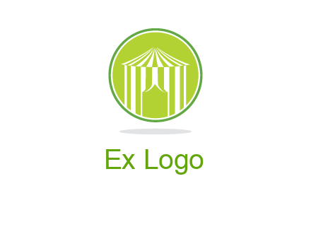 circus tent in circle logo