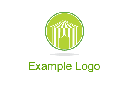 circus tent in circle logo