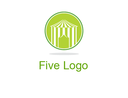 circus tent in circle logo