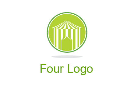 circus tent in circle logo