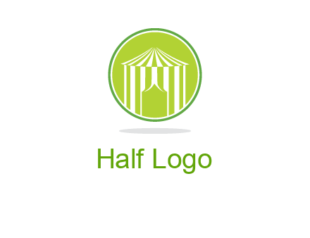 circus tent in circle logo