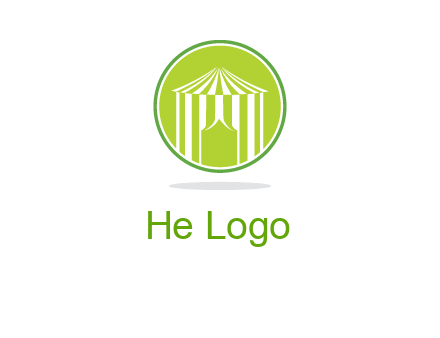 circus tent in circle logo