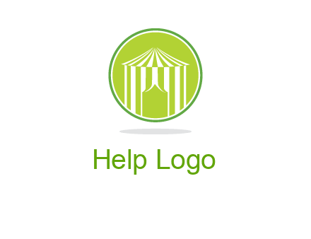 circus tent in circle logo