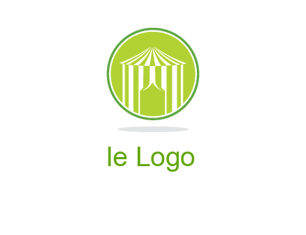 circus tent in circle logo