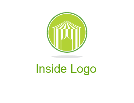 circus tent in circle logo