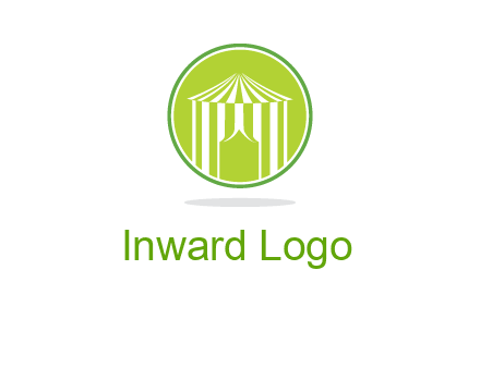 circus tent in circle logo