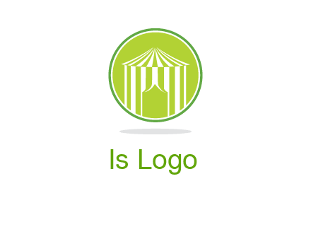 circus tent in circle logo