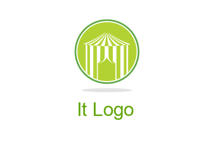 circus tent in circle logo