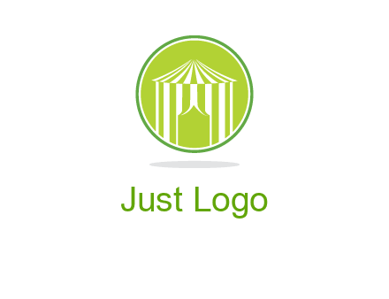circus tent in circle logo