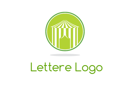 circus tent in circle logo