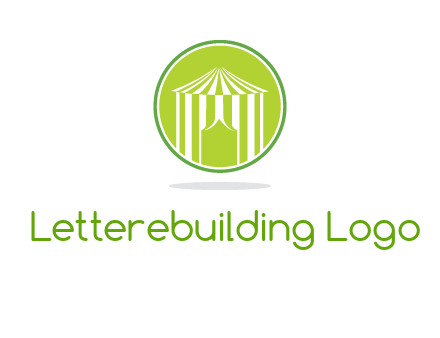 circus tent in circle logo