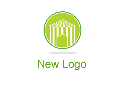circus tent in circle logo