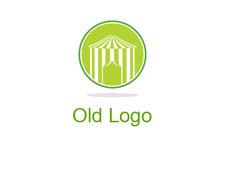 circus tent in circle logo