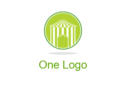 circus tent in circle logo