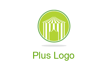 circus tent in circle logo