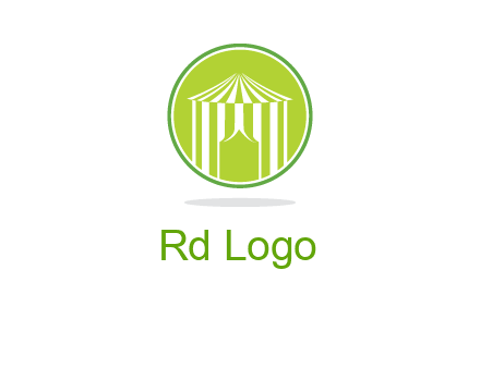 circus tent in circle logo