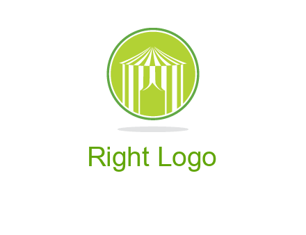 circus tent in circle logo