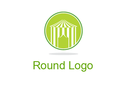 circus tent in circle logo