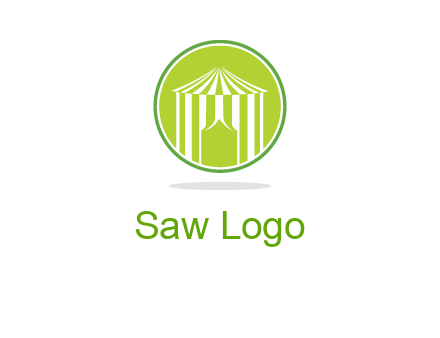 circus tent in circle logo