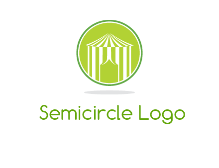 circus tent in circle logo