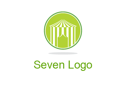 circus tent in circle logo