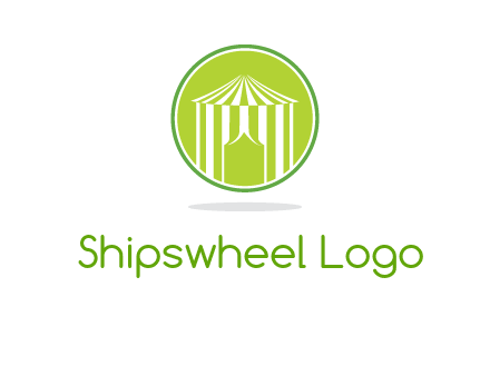 circus tent in circle logo
