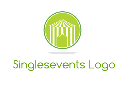 circus tent in circle logo