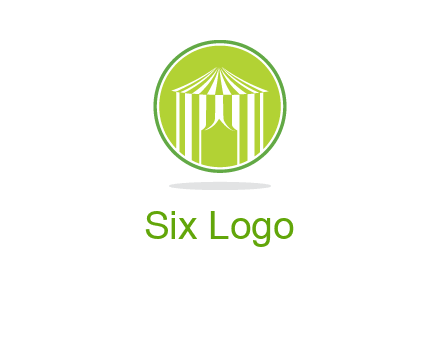 circus tent in circle logo