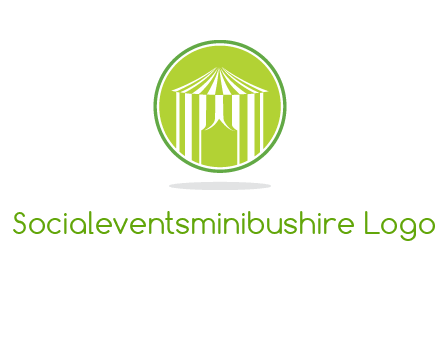 circus tent in circle logo