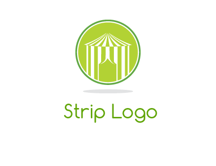circus tent in circle logo