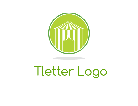 circus tent in circle logo