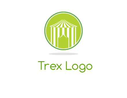 circus tent in circle logo