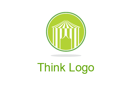 circus tent in circle logo